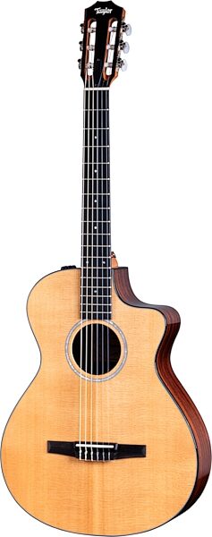 Taylor 212ce-N Plus Grand Auditorium Classical Acoustic-Electric Guitar (with Case), New, Action Position Back