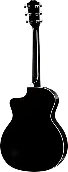 Taylor 214ce Deluxe Grand Auditorium Lutz Top Acoustic-Electric Guitar, Black, Serial #2208313399, Blemished, Action Position Back