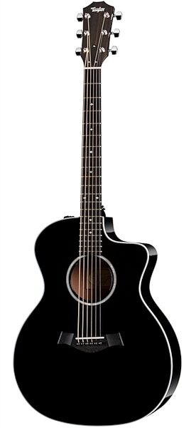 Taylor 214ce Deluxe Grand Auditorium Acoustic-Electric Guitar (with Case), Black