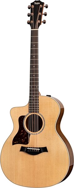 Taylor 214ce Koa Deluxe Grand Auditorium Acoustic-Electric Guitar, Left-Handed (with Case), Action Position Front