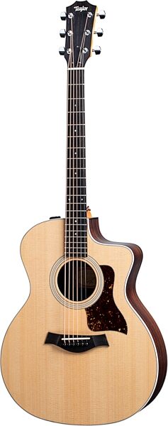 Taylor 214ce Grand Auditorium Rosewood Acoustic-Electric Guitar (with Gig Bag), Action Position Front