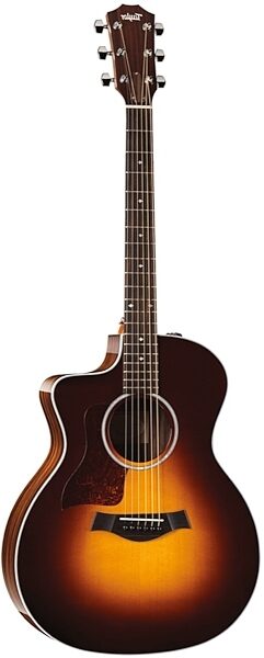 Taylor 214ce DLX Grand Auditorium Acoustic-Electric Guitar, Left-Handed (with Case), Main