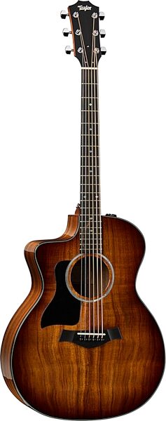 Taylor 224ce Deluxe Grand Auditorium Koa Acoustic-Electric Guitar, Left-Handed (with Case), Action Position Front