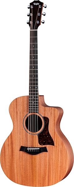 Taylor 24ce Grand Auditorium Acoustic-Electric Guitar, Natural, with Structured Gig Bag, Action Position Back