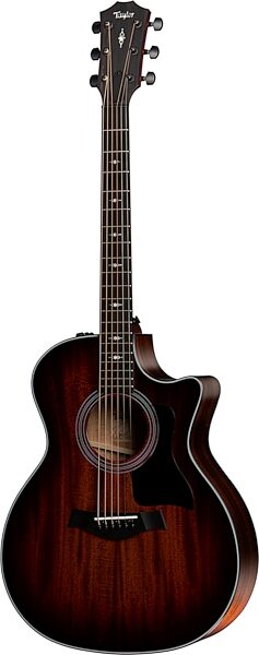 Taylor 324ceV Grand Auditorium Acoustic-Electric Guitar (with Case), Action Position Back