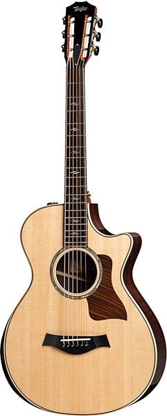 Taylor 812ce 12-Fret Deluxe Grand Concert Cutaway Acoustic-Electric Guitar (with Case), Action Position Front