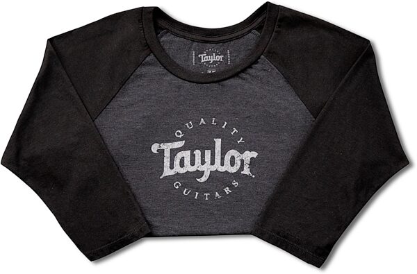Taylor Ladies Baseball T-Shirt, Black/Black Frost, XL, Action Position Back