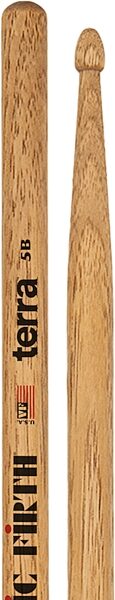 Vic Firth American Classic Terra Drumsticks, 5B, Wood Tip, 4 Pairs, Action Position Back