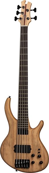 Tobias Growler V Electric Bass, 5-String (with Gig Bag), Satin Natural, Action Position Back