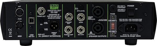 Trace Elliot TE 1200 Bass Amplifier Head (1200 Watts), Blemished, Action Position Back