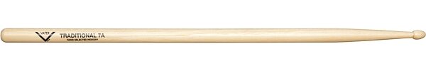 Vater Traditional Hickory Drumsticks, 7A, Wood Tip, Pair, Action Position Back