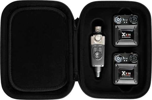 Xvive CU4R2 Hard Travel Case for U4R2 Wireless In-Ear Monitors, New, Action Position Back