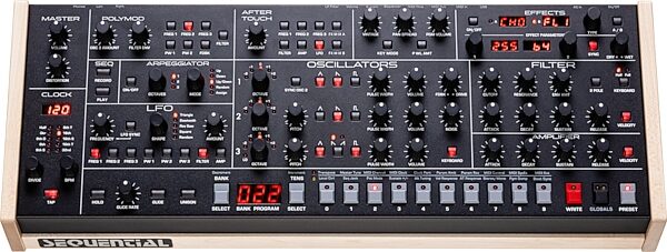Sequential Trigon-6 Desktop Analog Synthesizer, New, Action Position Back