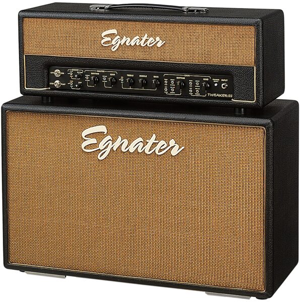 Egnater Tweaker 212X Guitar Speaker Cabinet (50 Watts, 2x12"), Stacked with Optional Egnater Head