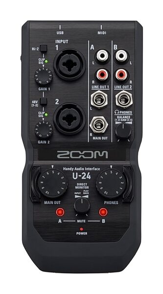 Zoom U-24 Portable USB Audio Interface, New, Main