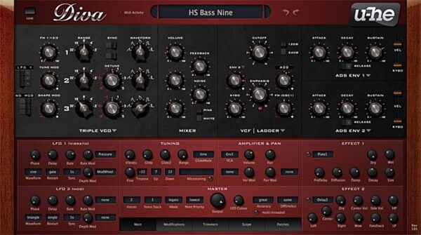 u-he DIVA Software Synthesizer, Digital Download, view