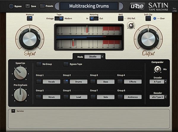 u-he Satin Tape Saturation Audio Plug-in, Digital Download, view