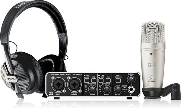 Behringer U-Phoria Studio Pro Complete Recording Pack, Action Position Back