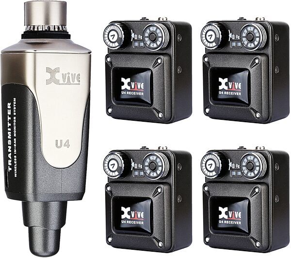 Xvive U4R4 Digital Wireless Quad Receiver In-Ear Monitor System, New, Action Position Back