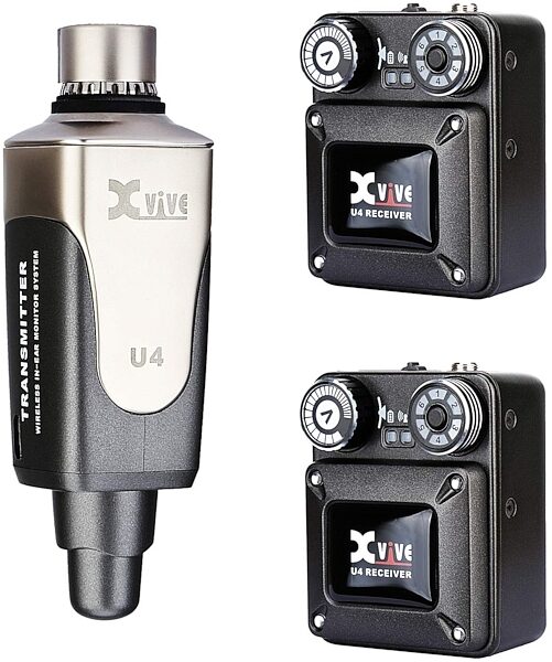 Xvive U4R2 Digital Wireless Dual Receiver In-Ear Monitor System, New, Action Position Front