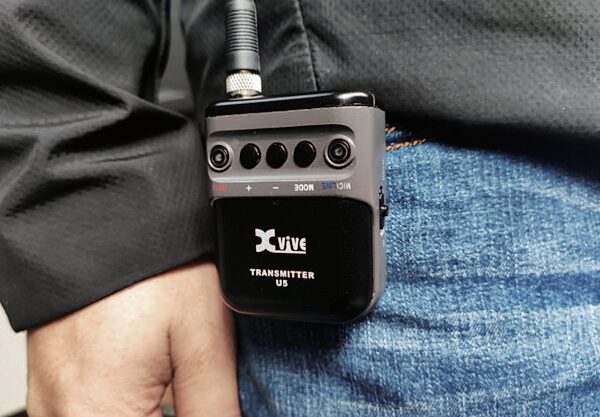 Xvive U5T2 Dual-Channel Digital Wireless Lavalier Camera Microphone System, In Use