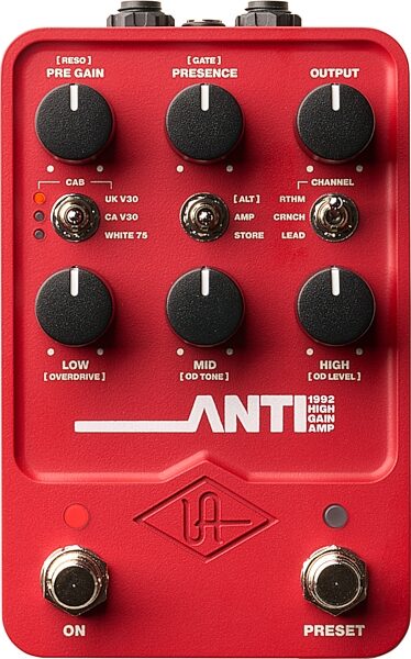 Universal Audio ANTI 1992 High Gain Amp Pedal, New, Action Position Back