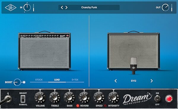 Universal Audio UAD Dream '65 Reverb-Amp Plug-in Software, Digital Download, Action Position Back