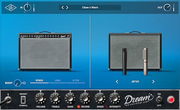 Universal Audio UAD Dream '65 Reverb-Amp Plug-in Software, Digital Download, Action Position Back