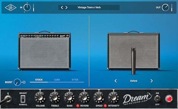 Universal Audio UAD Dream '65 Reverb-Amp Plug-in Software, Digital Download, Action Position Back