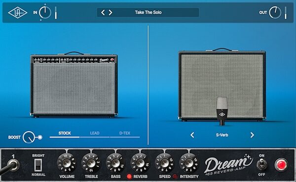 Universal Audio UAD Dream '65 Reverb-Amp Plug-in Software, Digital Download, Action Position Back