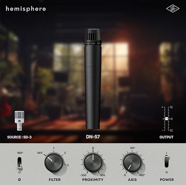 Universal Audio SD-3 Dynamic Modeling Microphone with Hemisphere Mic Modeling Plug-in, New, Action Position Back