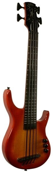 Kala U-BASS 4FS Electric Bass (with Bag), Cherry Burst - Angle