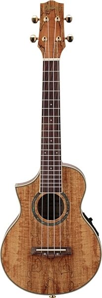 Ibanez UEW20L Acoustic-Electric Ukulele, Left-Handed (with Gig Bag), Spalted Maple