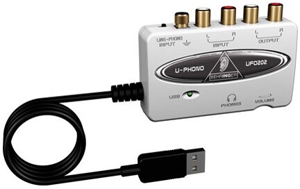 Behringer U-Phono UFO202 USB Audio Interface, Angle