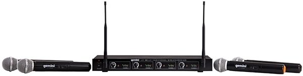 Gemini UHF-04M 4-Channel Wireless Handheld Microphone System, Main