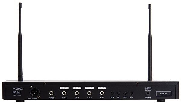 Gemini UHF-04M 4-Channel Wireless Handheld Microphone System, Action Position Back