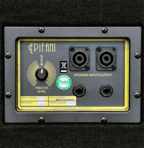 Epifani UL2 410 Bass Speaker Cabinet, Connections