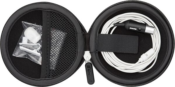 Shure UL4 UniPlex Cardioid Omnidirectional Lavalier Microphone, White, UL4W/C-MTQG-A, MTQG Connector, Action Position Back