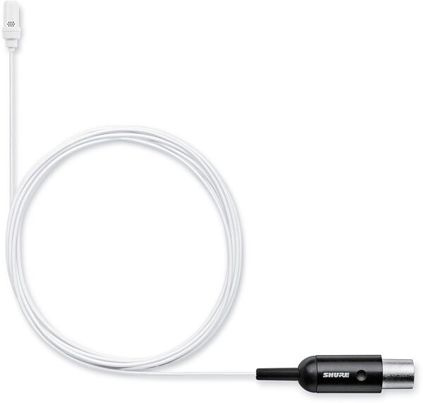 Shure UL4 UniPlex Cardioid Omnidirectional Lavalier Microphone, White, UL4W/C-MTQG-A, MTQG Connector, Action Position Back