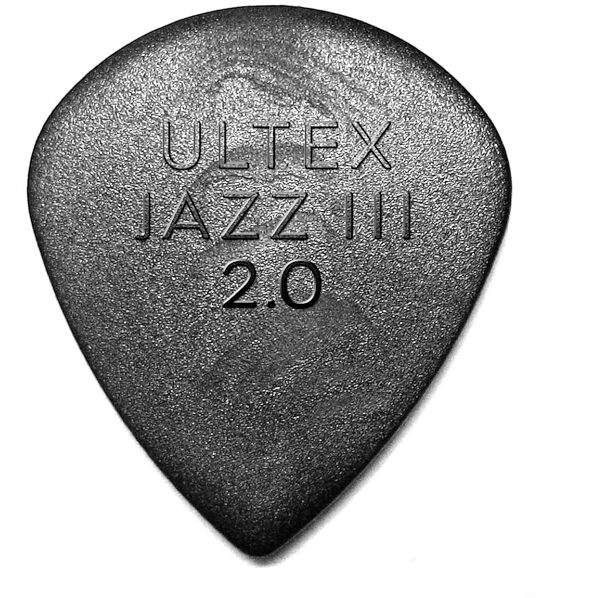 Dunlop 427 Ultex Jazz Guitar Picks, Black, 2.0 millimeter, 427P2.0, 6-Pack, Main