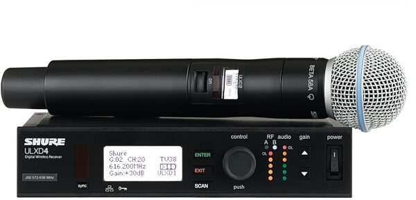 Shure ULXD24/B58 Digital Wireless Beta 58A Handheld Microphone System, Main