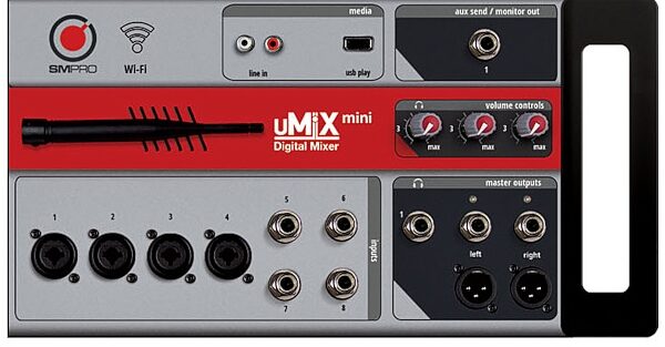 SM Pro Audio uMiX Mini Digital Mixer, 8-Channel, Main