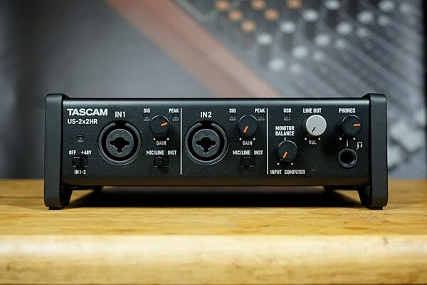 TASCAM US-2X2HR 2x2 USB Audio Interface, Blemished, In Use