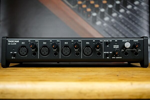 TASCAM US-4X4HR 4x4 USB Audio Interface, New, In Use