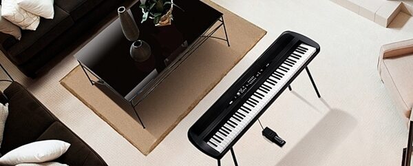 Korg SP-280 Digital Piano with Stand, 88-Key, Black, Black Glamour View