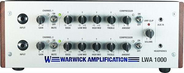 Warwick LWA1000 Bass Amplifier Head, Silver