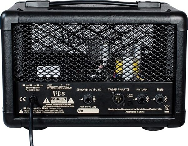 Randall RD5H Diavlo Guitar Amplifier Head (5 Watts), New, Rear