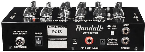 Randall RG13 Pedal Guitar Pedal and Amplifier (1 Watt), Back