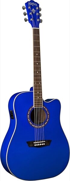 Washburn WD10CE Apprentice Series Acoustic-Electric Guitar, Blue