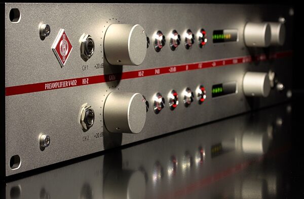 Neumann V 402 Dual-Channel Microphone Preamplifier, Action Position Back